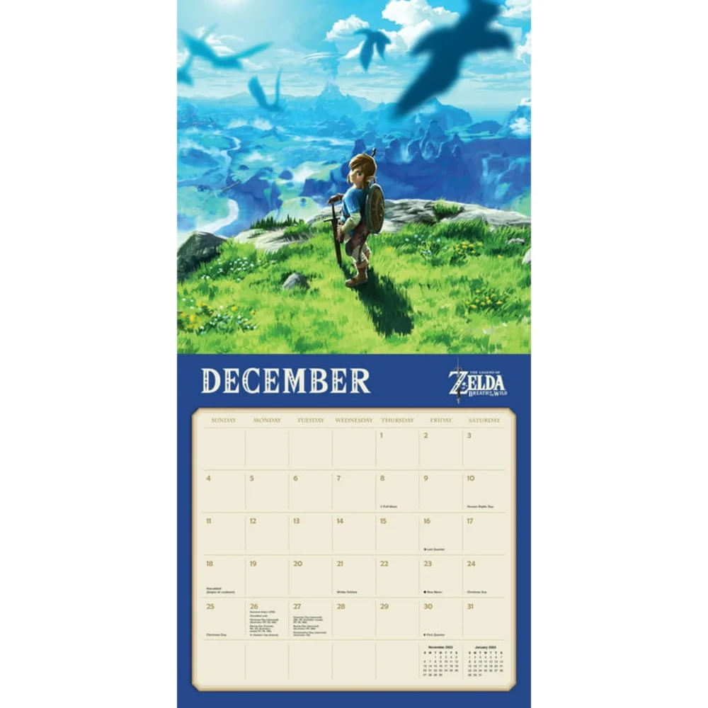 The Legend of Zelda: Breath of the Wild 2022 Calendar